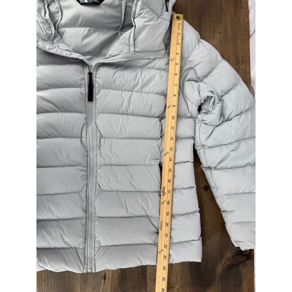 The North Face Womens Stretch Down Hooded Jacket Light Grey XL Puffer Outdoors - Picture 12 of 13